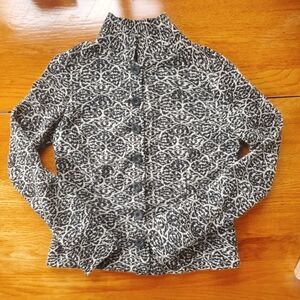 Diane Von Furstenberg Black/Tan Knit Top Size 6